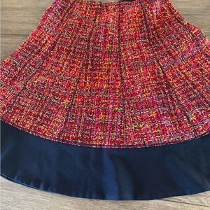 Chic Multicolor Tweed A-Line Skirt